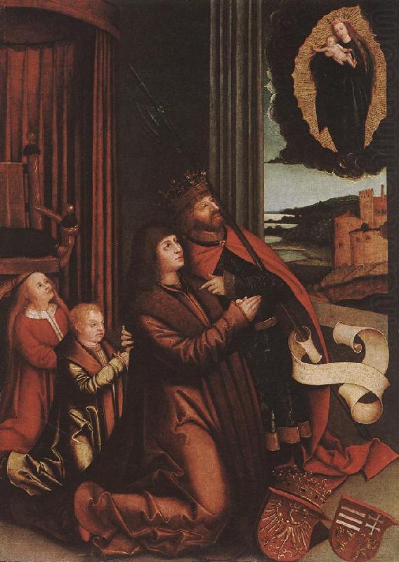St Ladislas Presents Wladislav II and his Sons to the Virgin r, STRIGEL, Bernhard